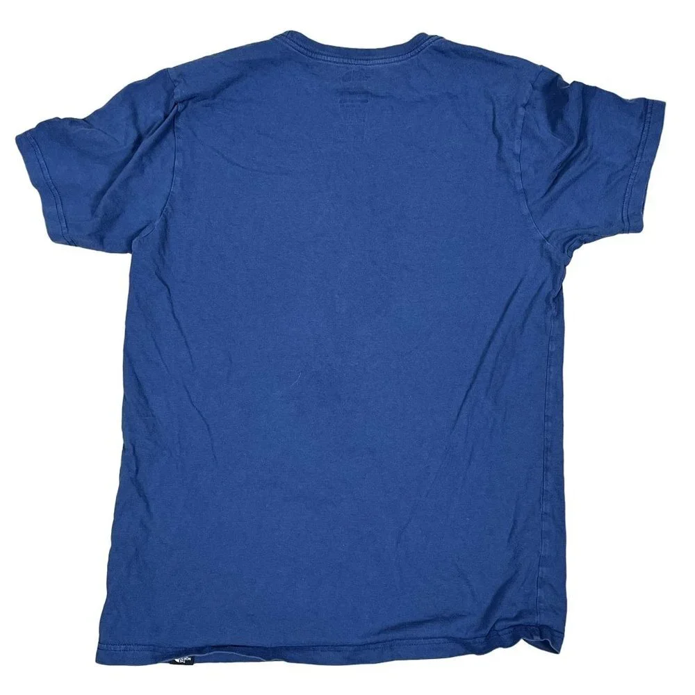 the‎ North Face Mens Slim Fit Blue 100% Cotton T-Shirt Size Medium